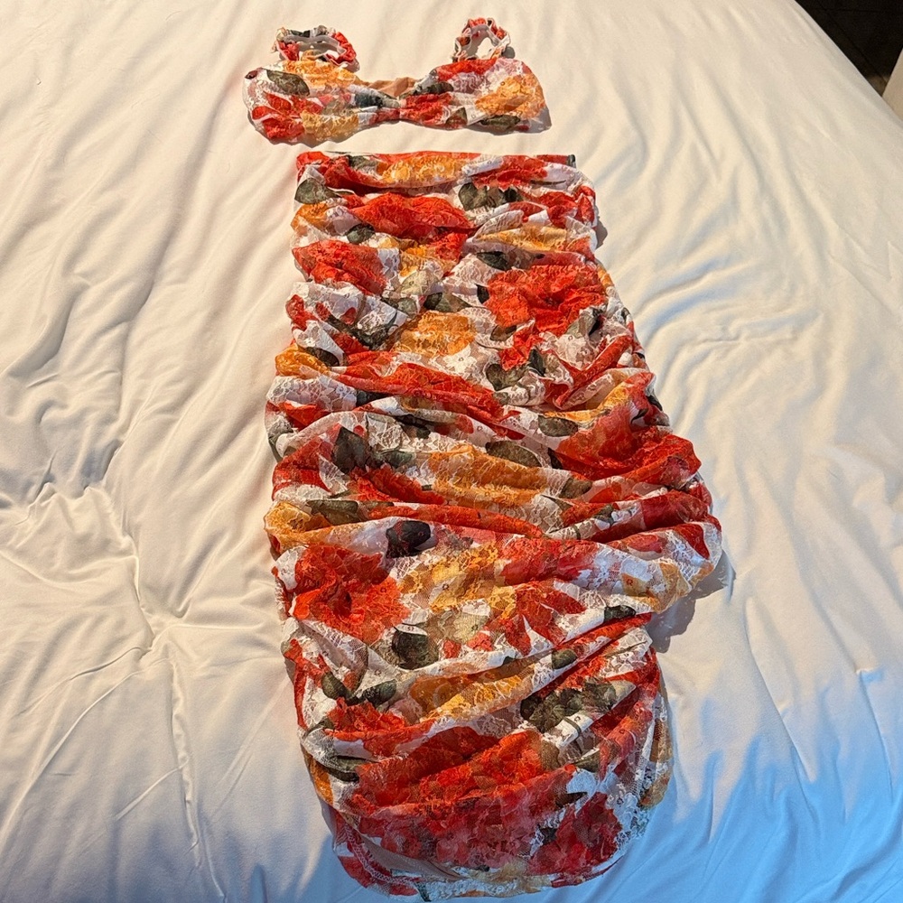 Vibrant Floral Print Dress